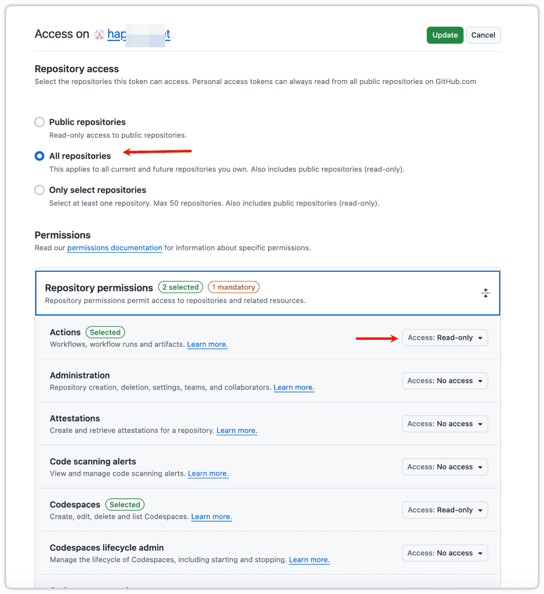 GitHub Token 权限